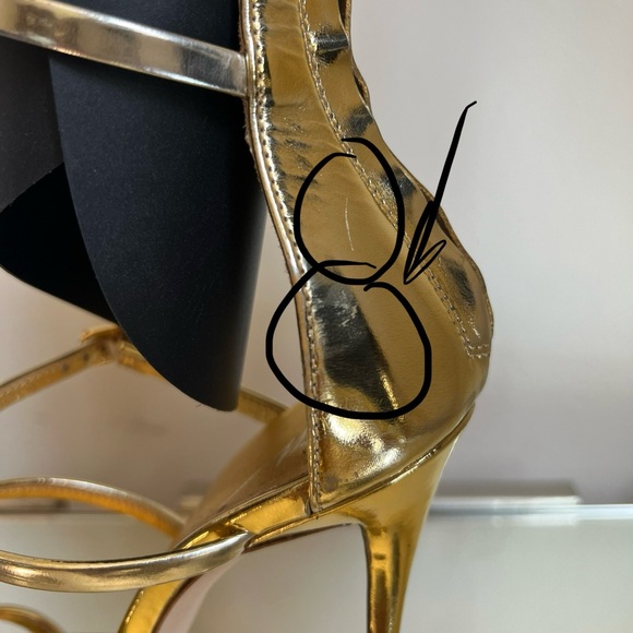 EUC Giuseppe Zanotti Super Harmony’ Gladiator Sandals in Gold 36.5 - Picture 7 of 16
